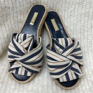 Louise et cie Camille espadrille bow slide open toe casual sandal Sz-6M. J
